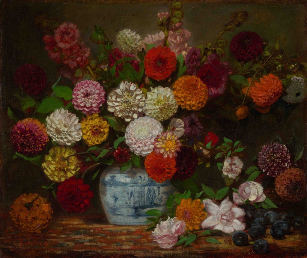 Arts Everyday Living: The Art of August--Take Your Pick! Zinnias, Hollyhocks, Dahlias Bouquet